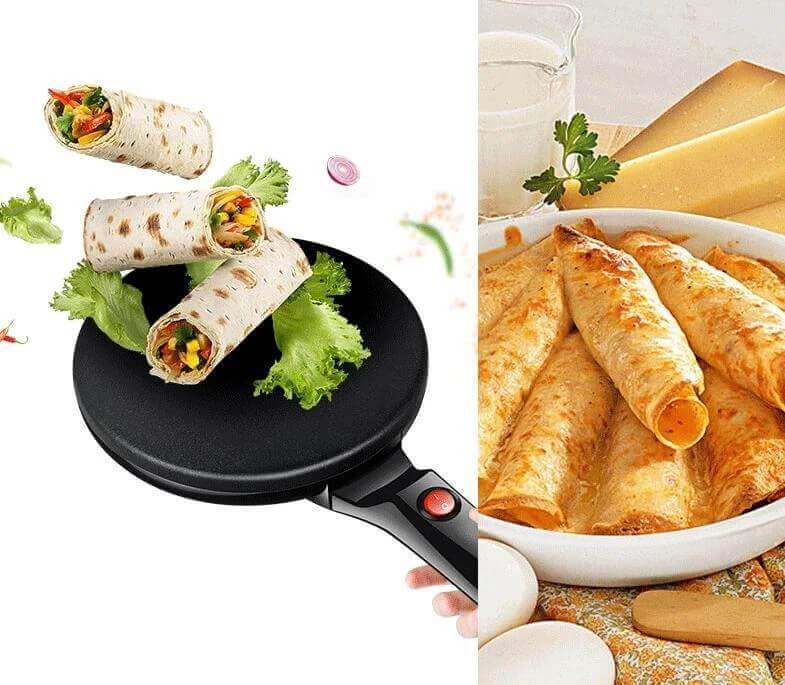 Allsidig Crêpe-maker for baking av tynne crêpes eller tykke pannekaker