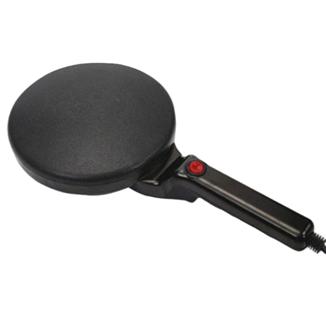 Elektrisk crepepanne med nonstick-plate og justerbar temperatur for enkel og rask pannekakelaging.