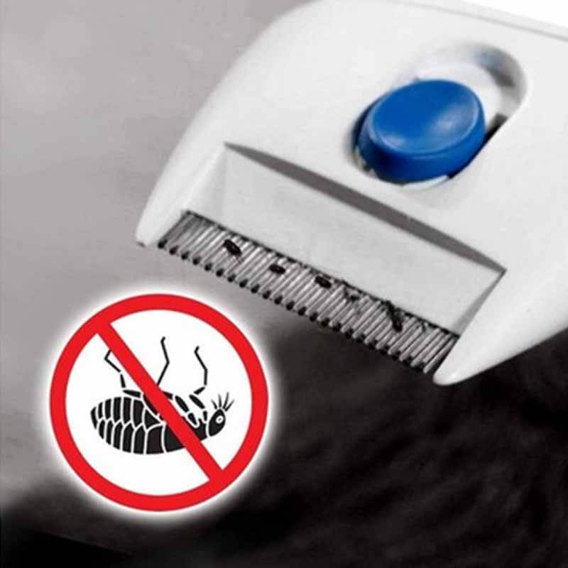 Kjæledyr med ren og sunn pels etter bruk av elektrisk loppekam. Forbedrer dyrevelferd og hygiene.