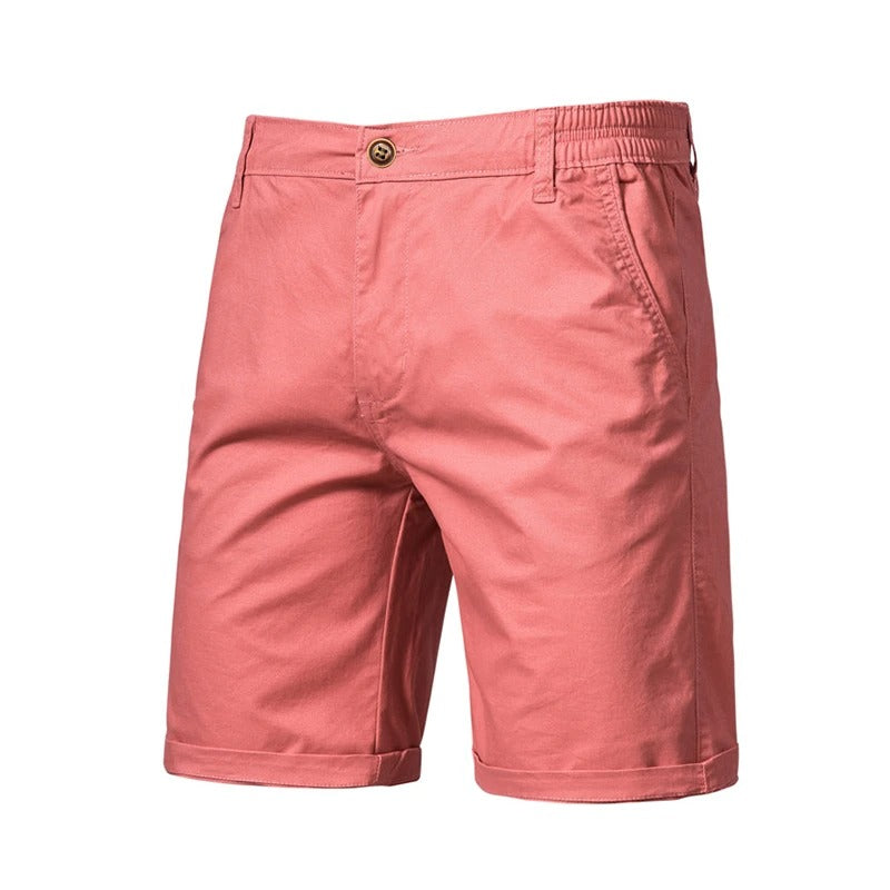 Elegant, ensfarget herre sommershorts, med fokus på komfort og en avslappet passform for herre.