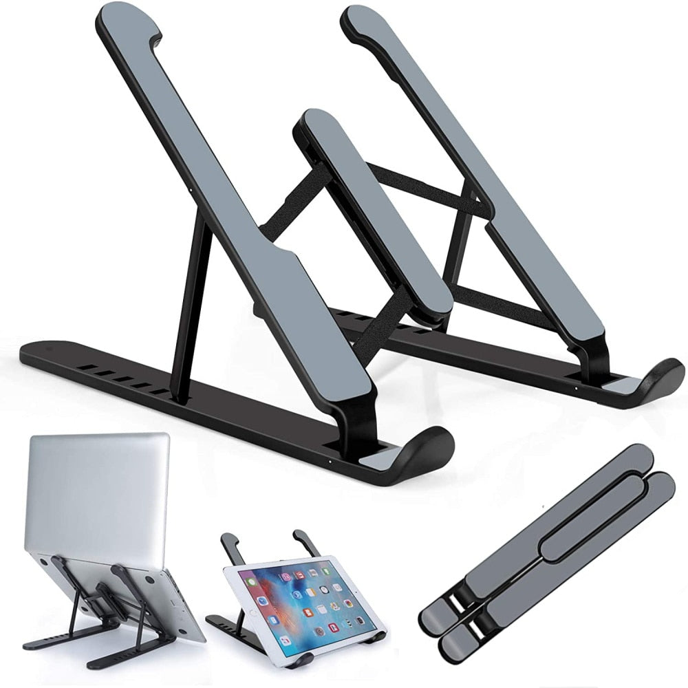 Ergonomisk laptop stativ for bedre holdning, justerbart PC stativ til hjemmekontor og arbeidsplass.