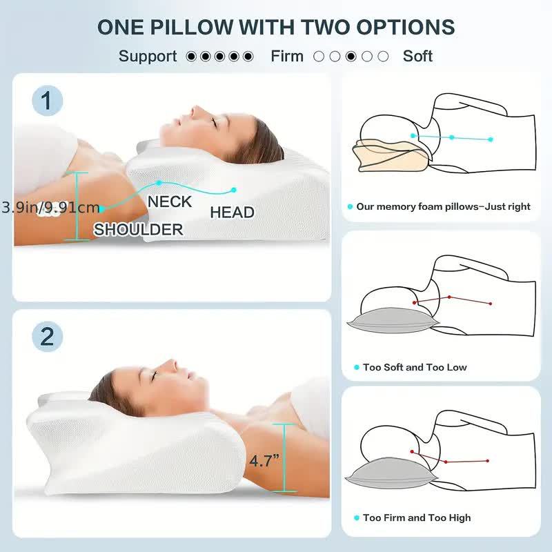 Ergonomisk sengepute for optimal søvnkomfort. Støtter nakken og gir dyp, avslappende hvile.