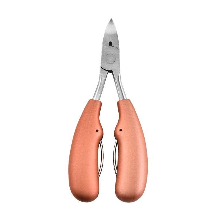 Hygienisk tåneglesaks i rustfritt stål for effektiv klipping av tykke negler. Essensiell for god fotpleie.
