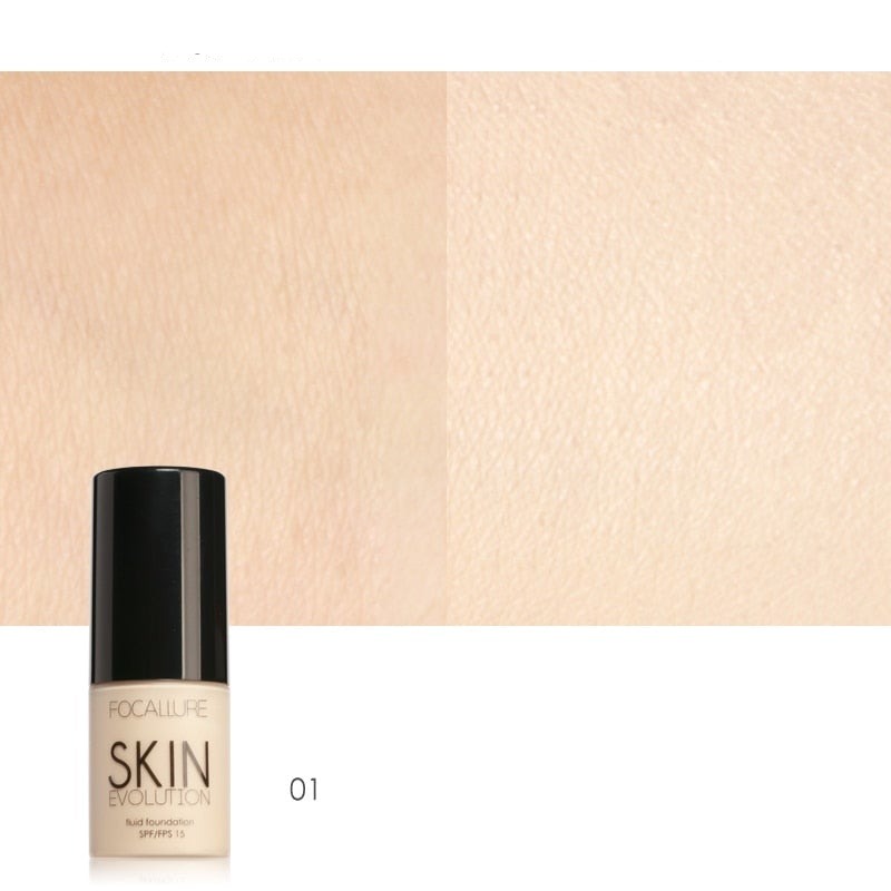 Ansiktspleie sminke: flytende foundation med SPF, passer alle hudtoner