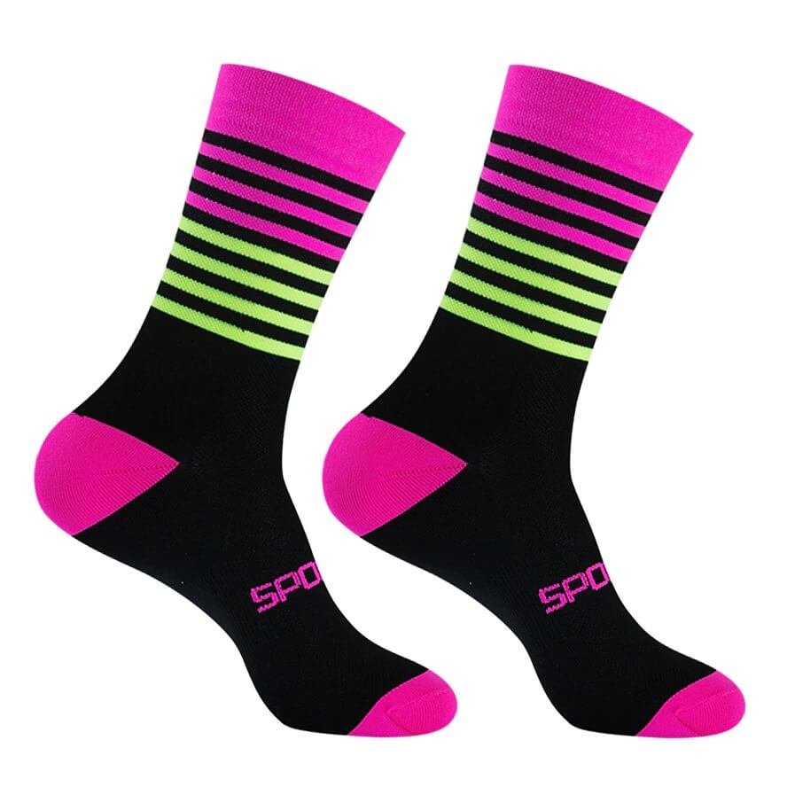Stilige unisex sportssokker med unike mønstre for løping og trening.