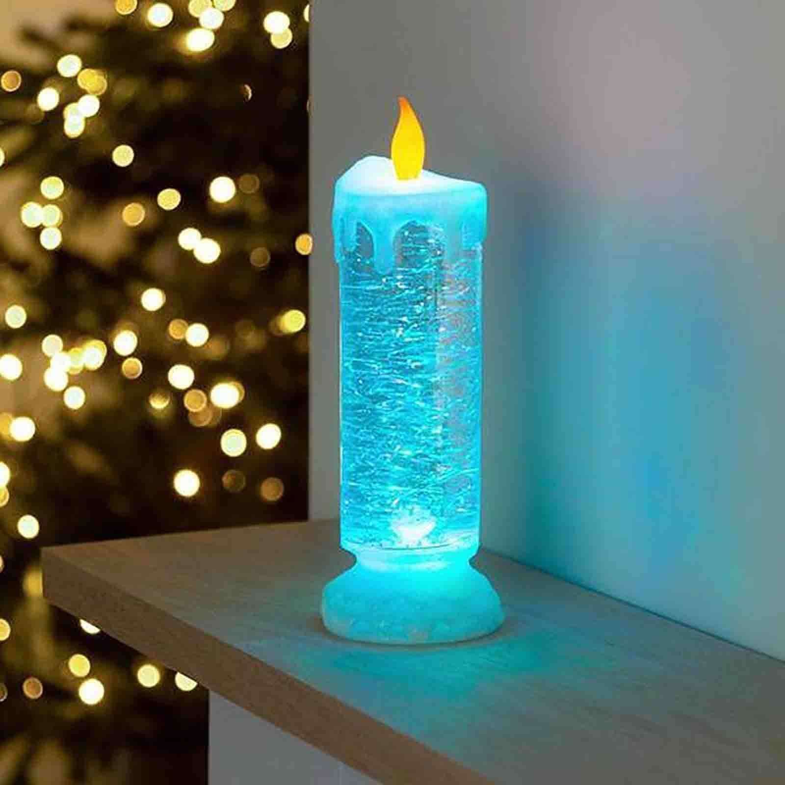 Glitrende LED stearinlys som skifter farge. Perfekt stemningslys og nattlys til hjemmeinnredning.