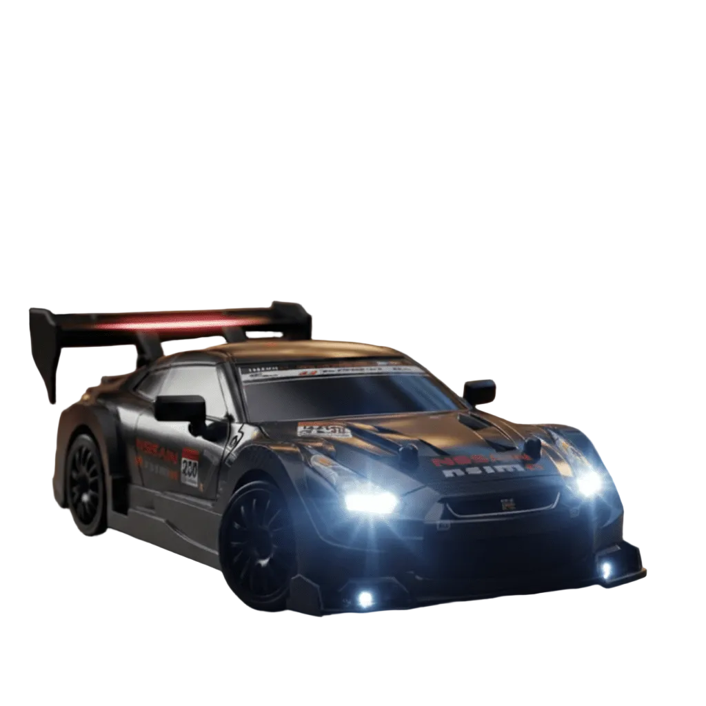 Fjernstyrt 4WD RC driftbil med detaljert karosseri, klar for ultimate driftingopplevelser og racing.