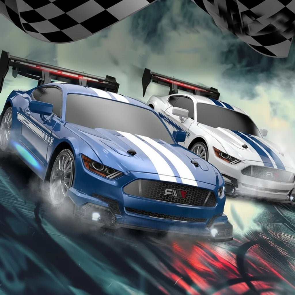 Robust understell på fjernstyrt 4WD RC racingbil, viser avansert fjæring og holdbar konstruksjon.