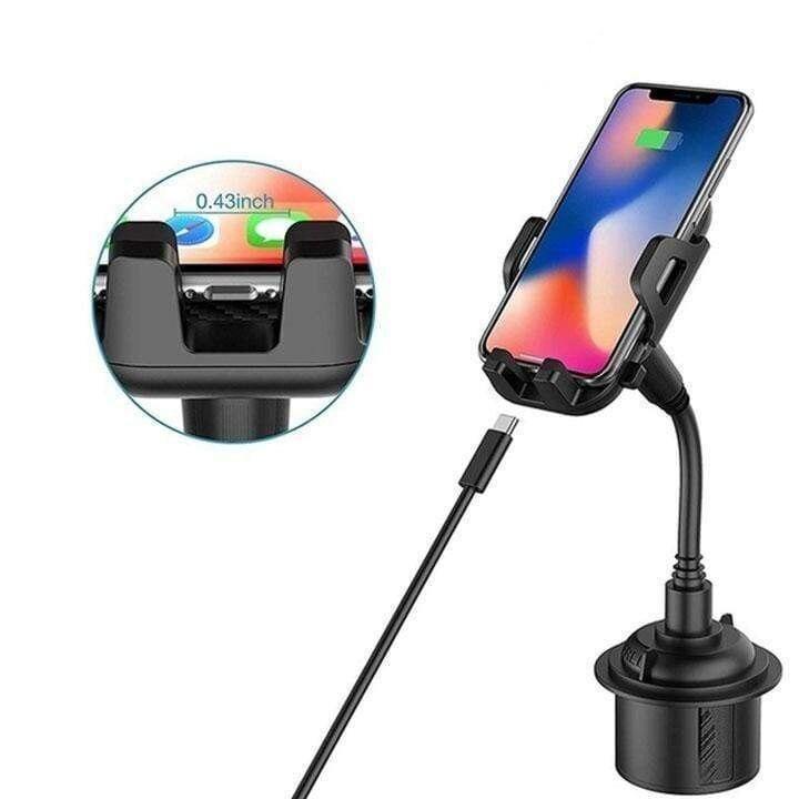 Universell mobilholder til bil, fleksibel design som passer i alle standard koppholdere.
