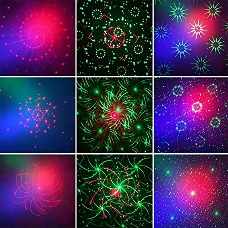 Allsidig LED laserlys med RGB-farger for fest, diskotek og eventer, lett å styre med fjernkontroll.