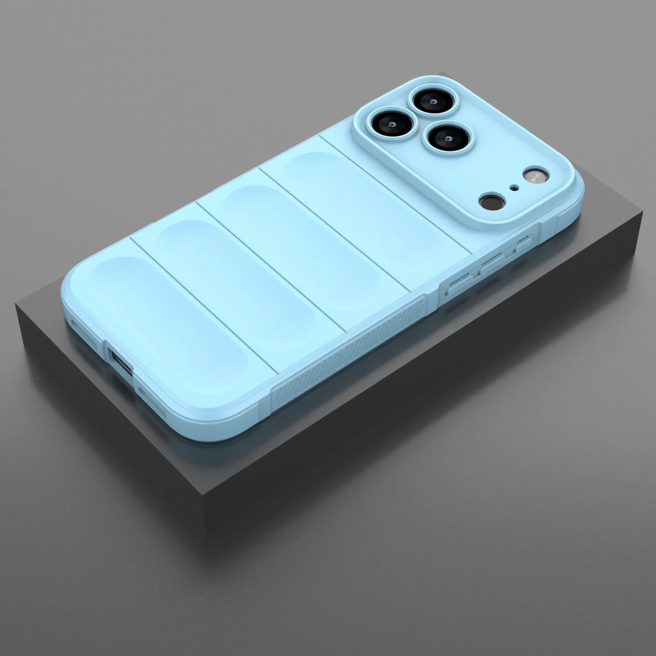 Solid flerfarget silikon mobildeksel til iPhone 17-serien. Støtsikker for langvarig beskyttelse.