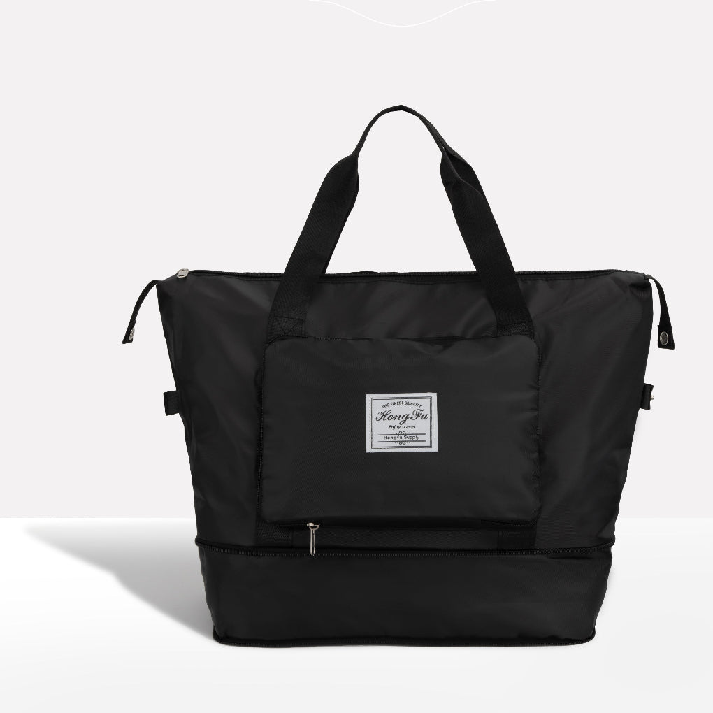 Foldbar reiseveske i lett nylon, unisex. Ideell som håndbagasje eller dufflebag for weekendtur og trening.