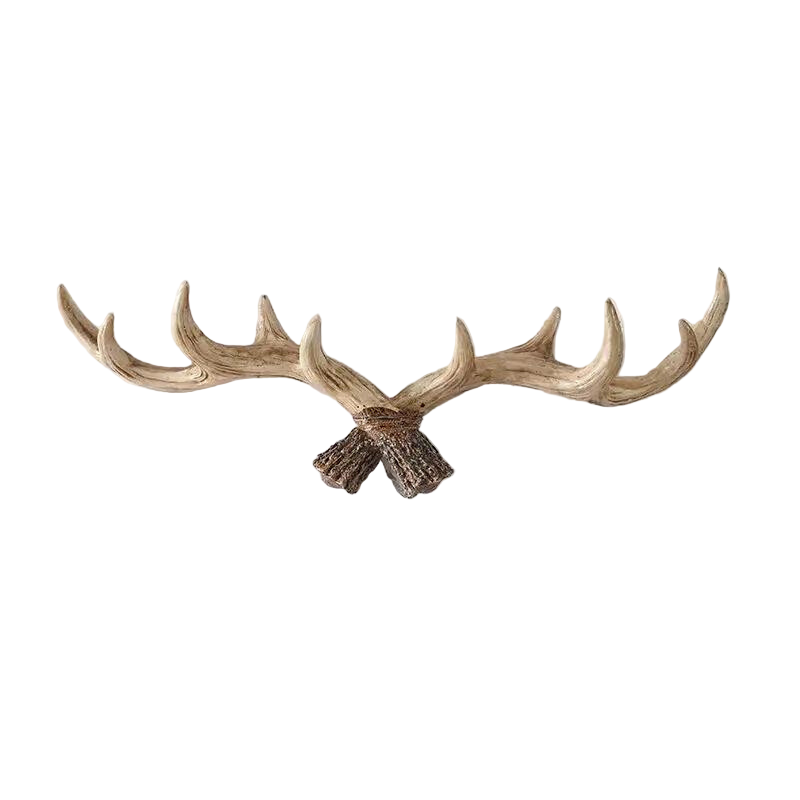 Frakkestativ i antler stil. Veggmontert kleshenger i resin for rustikk hjemmeinnredning.