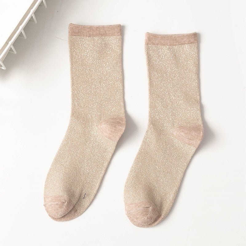Komfortable og holdbare glittersokker, unisex, for stilfull hverdagsbruk.