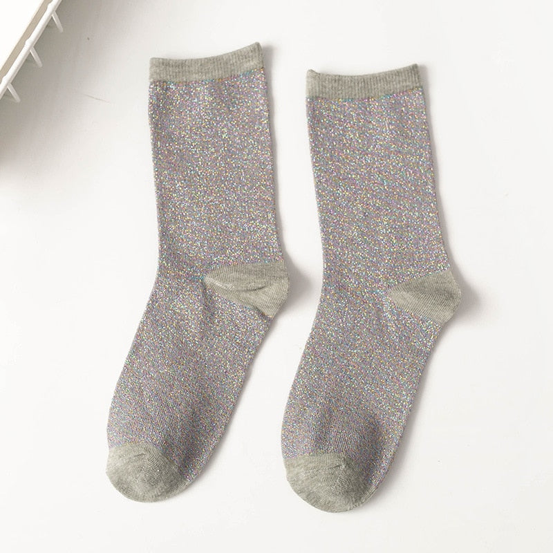 Mote-riktige unisex glittersokker, et stilfullt tilbehør som gir hverdagsglam.