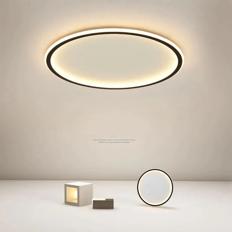 Elegant takmontert grå LED-lampe. Moderne minimalistisk design gir effektiv belysning til ethvert rom.