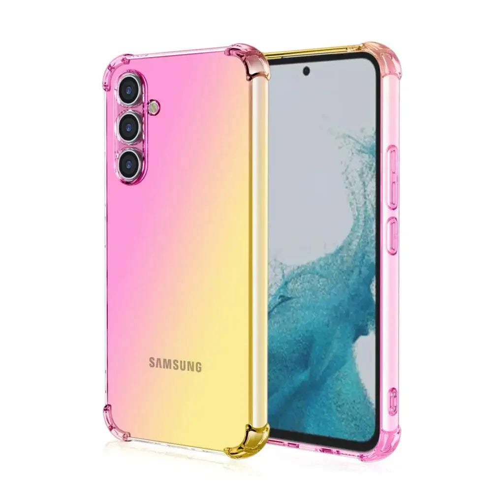 Slitesterkt gradient telefondeksel for Samsung S25. Sikker beskyttelse og en attraktiv fargeovergang.
