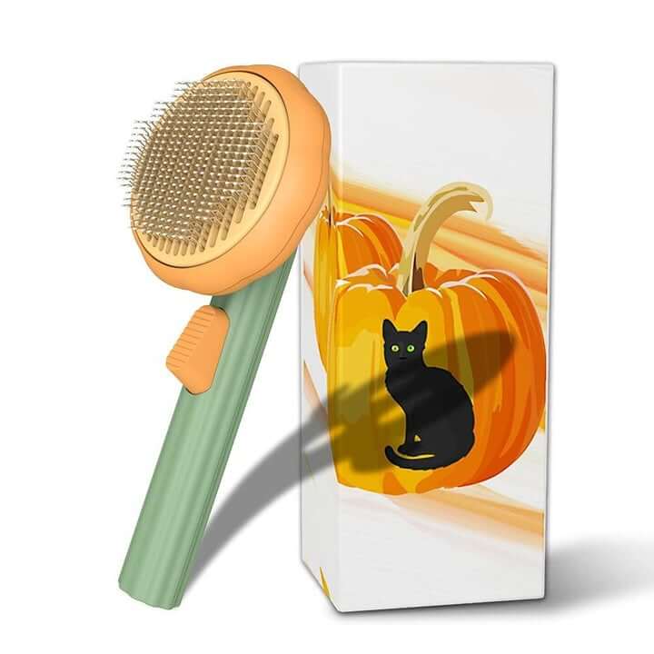 Massasjebørste for kjæledyr med gresskar-design. Stimulerer blodsirkulasjon for hund og katt.