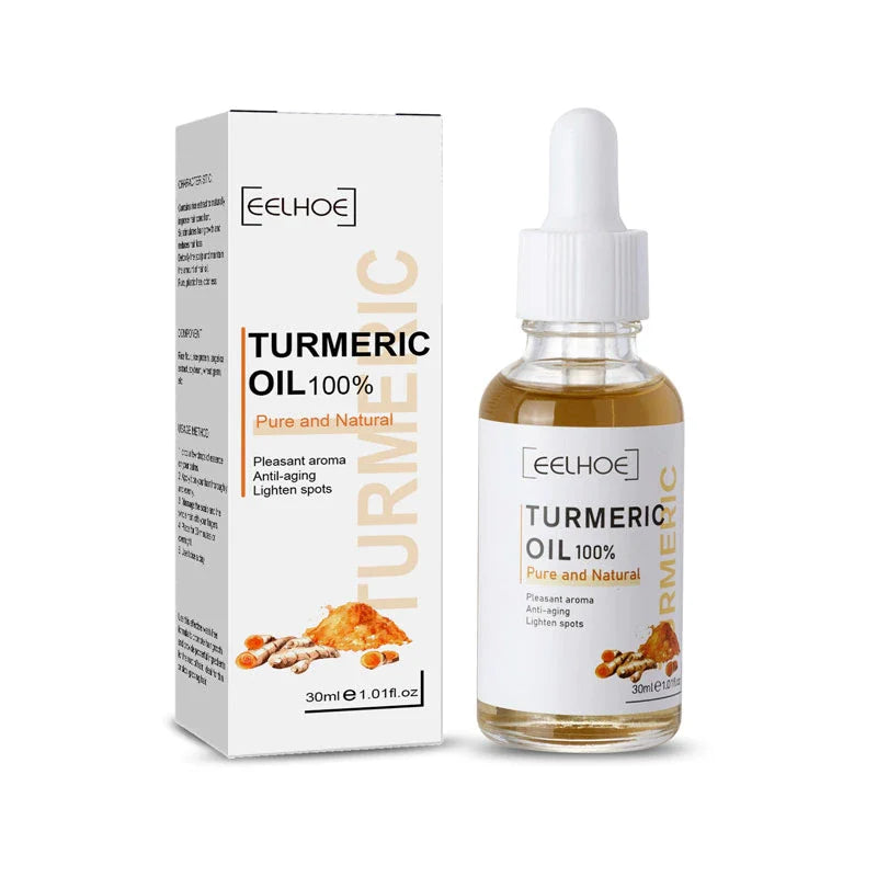 Gurkemeie serum mot pigmentflekker for jevn hudtone og naturlig glød. Anti-aldring ansiktsserum.