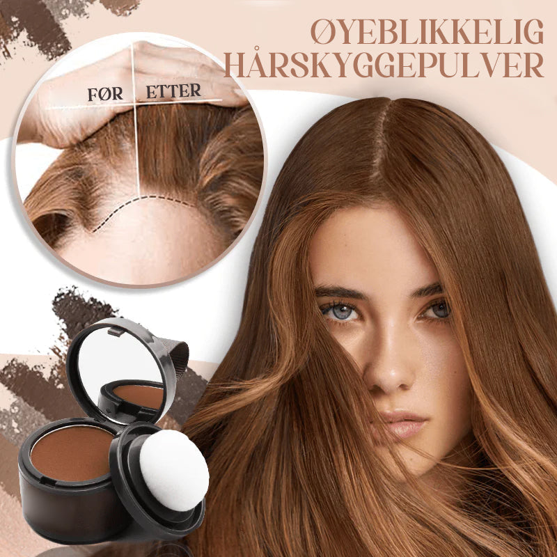 Rask løsning for grå hår: svettebestandig fargepulver for røtter og tynne hår.