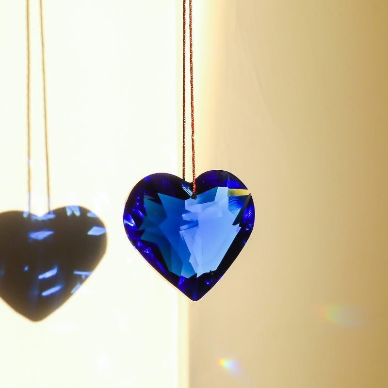 Glitrende hjerte prisme suncatcher, en vakker gaveidé for interiørdekor.