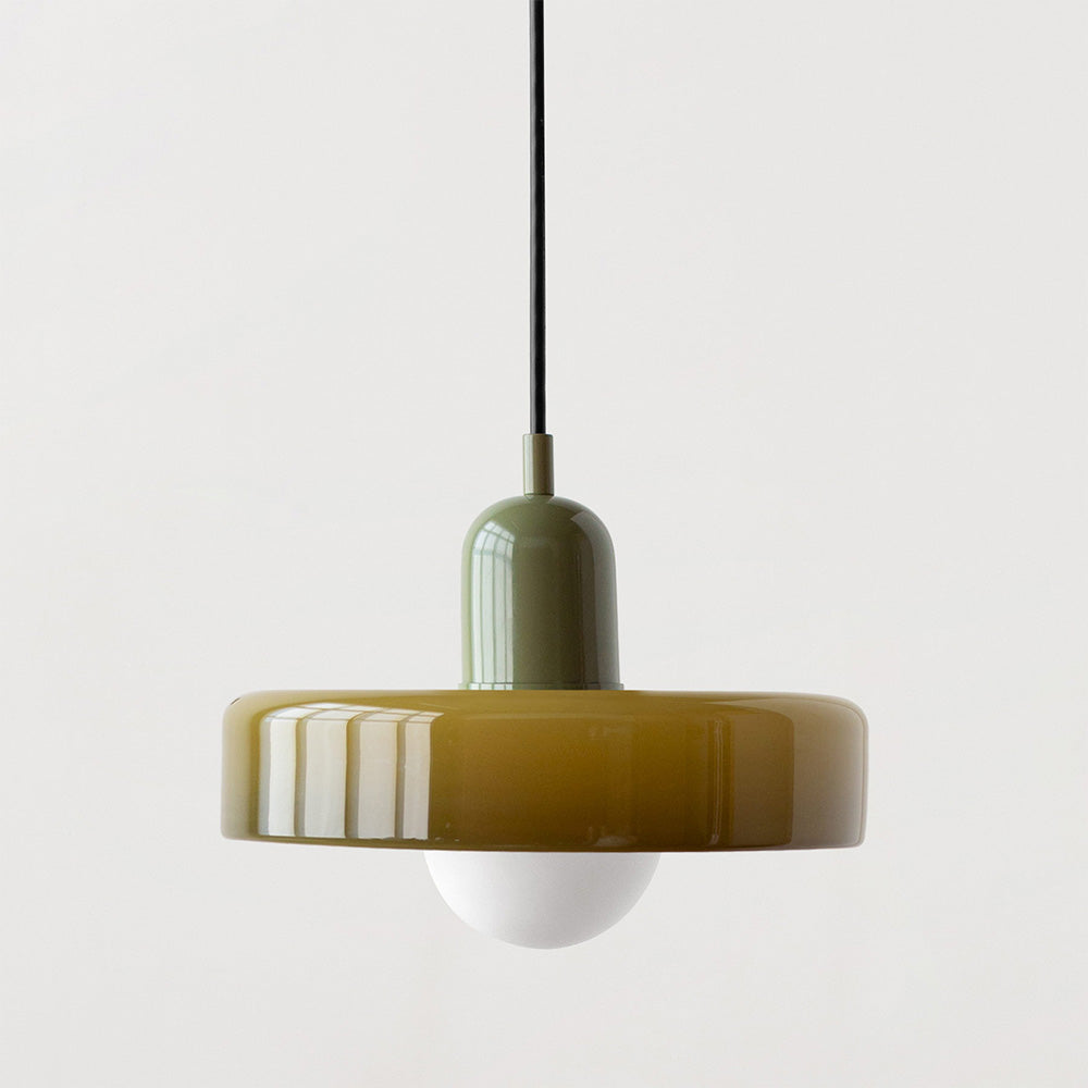 Unik taklampe, fargespill for en koselig og moderne stuebelysning.