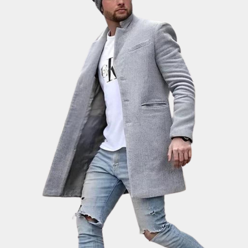 Klassisk herrefrakke, avslappet modell. Perfekt som høstjakke og vinterjakke, gir stil og komfort.