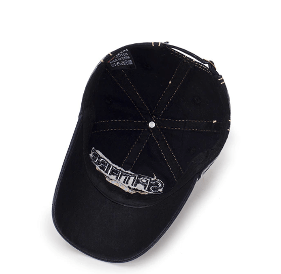 Stilren svart herre baseballcaps, et allsidig hodeplagg for solbeskyttelse og mote.