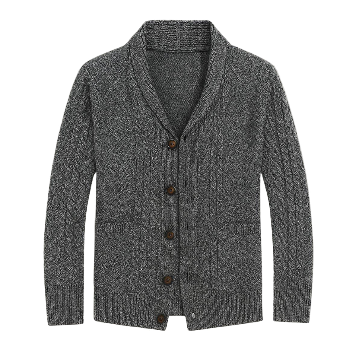 Herre cardigan med avslappet passform i mykt stoff, perfekt for komfortabel lagdeling og stil.