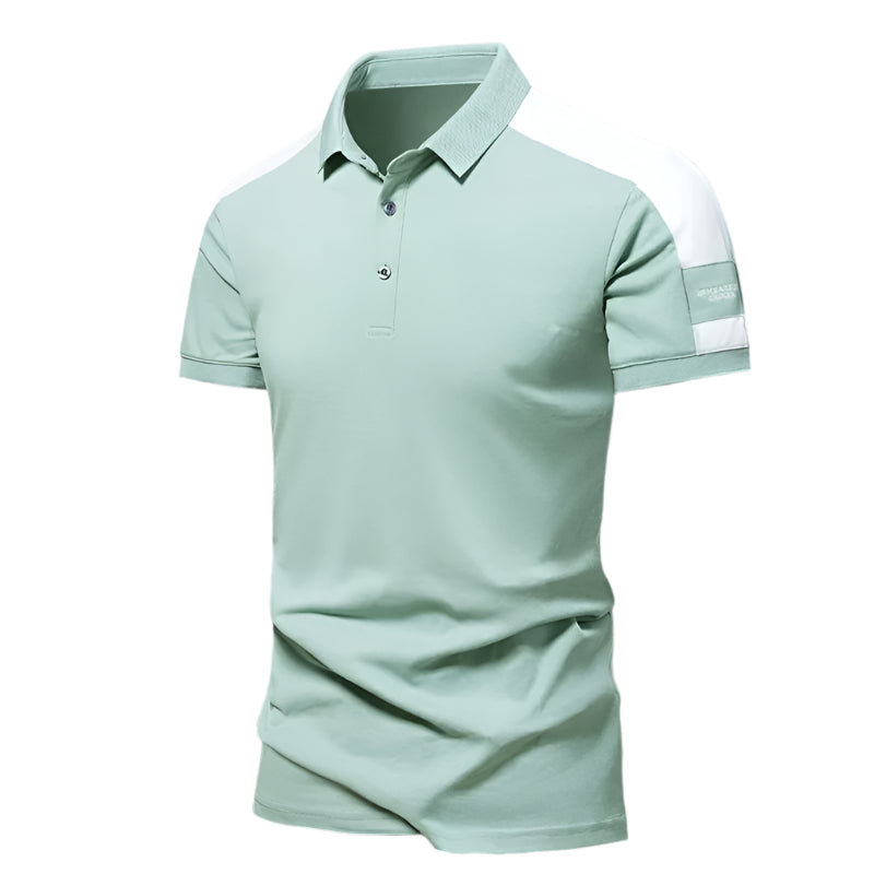Herre casual polo, komfortabel kortærmet skjorte for hverdag og sommer. Essensielt basisplagg.
