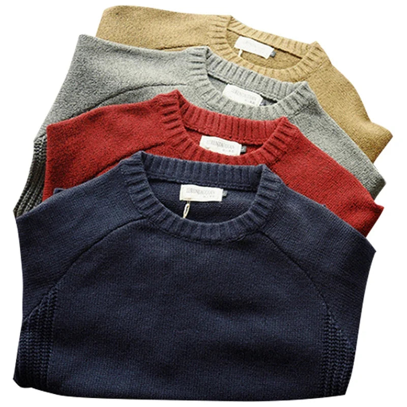 Moderne oversized strikket herregenser med unikt mønster, perfekt for komfortabel lagpålag stil om vinteren.