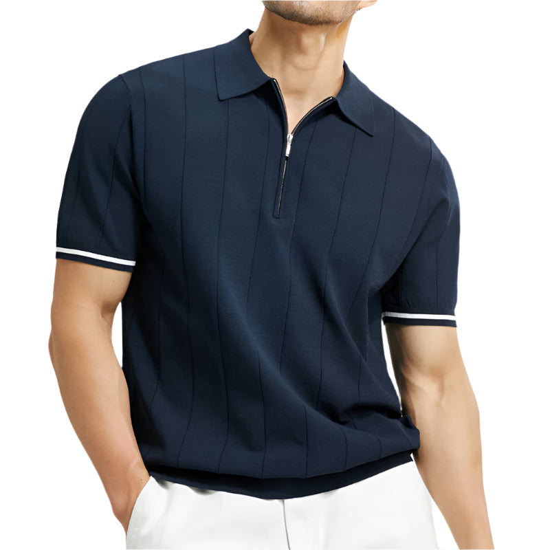 Herre polo skjorte i bomull, kortermet design. Komfortabel og stilren herreklær for sommer og vår.