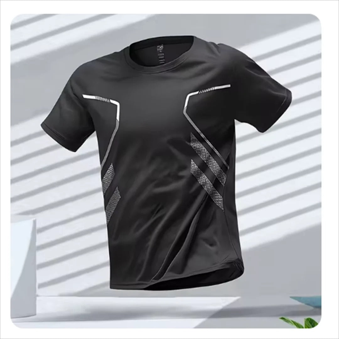 Pustende og fukttransporterende Quick Dry herre T-skjorte. Ideell for intensiv trening og sportsaktiviteter.