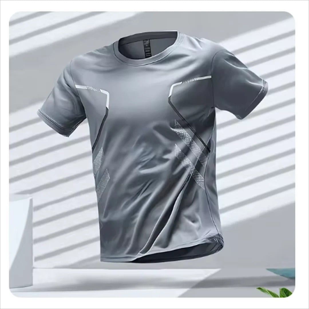 Optimal komfort herre Quick Dry T-skjorte for sport og trening. Pustende materiale med korte ermer.