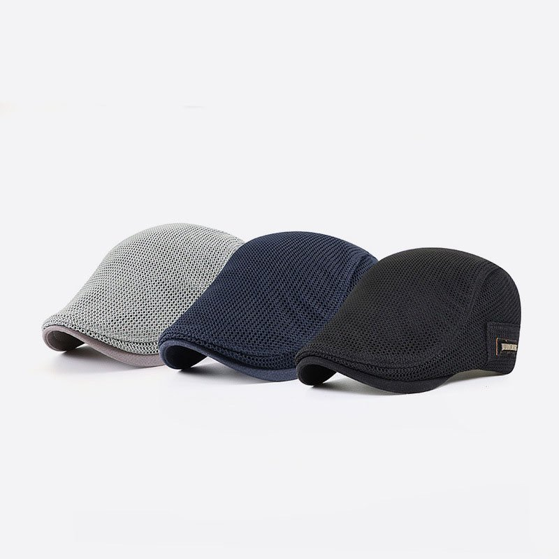 Solid herre Newsboy caps, lett og pustende, ideell for utendørs bruk.