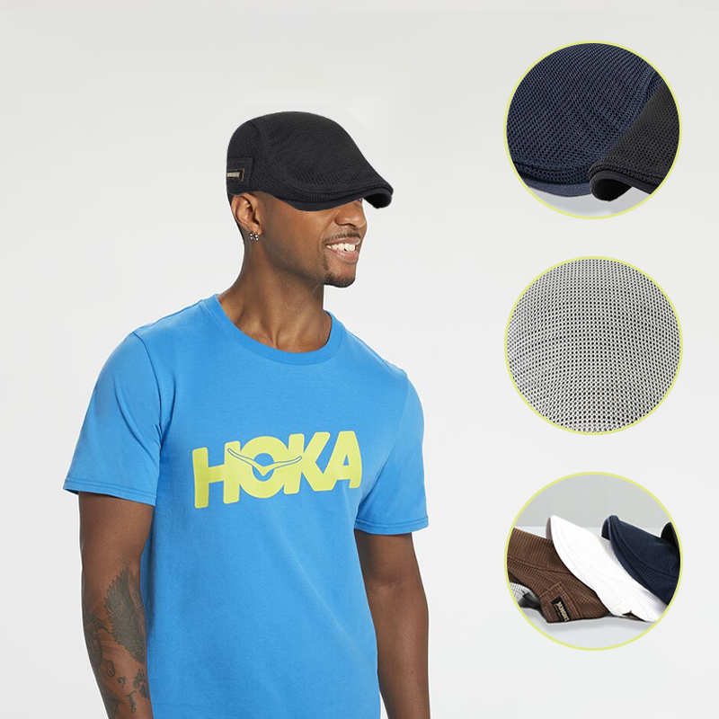 Pustende herre sommercaps, stilfull flat caps for fritid og utendørs.