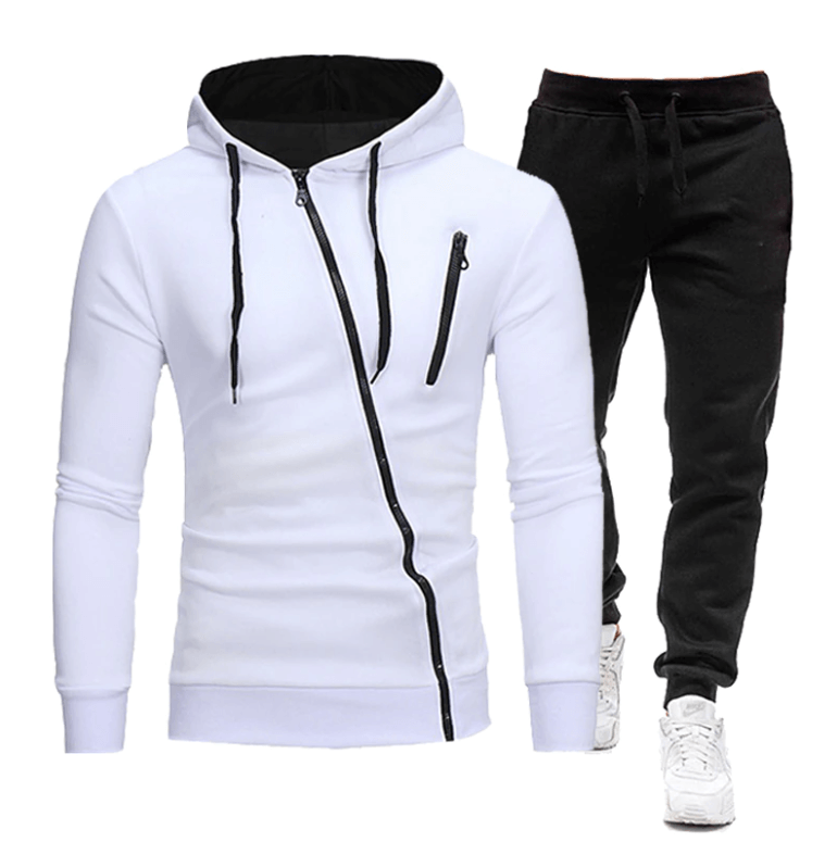 Herre treningsjakke i slimfit polyester/bomull, ideell for trening og sport. Komfortabel sportsjakke.