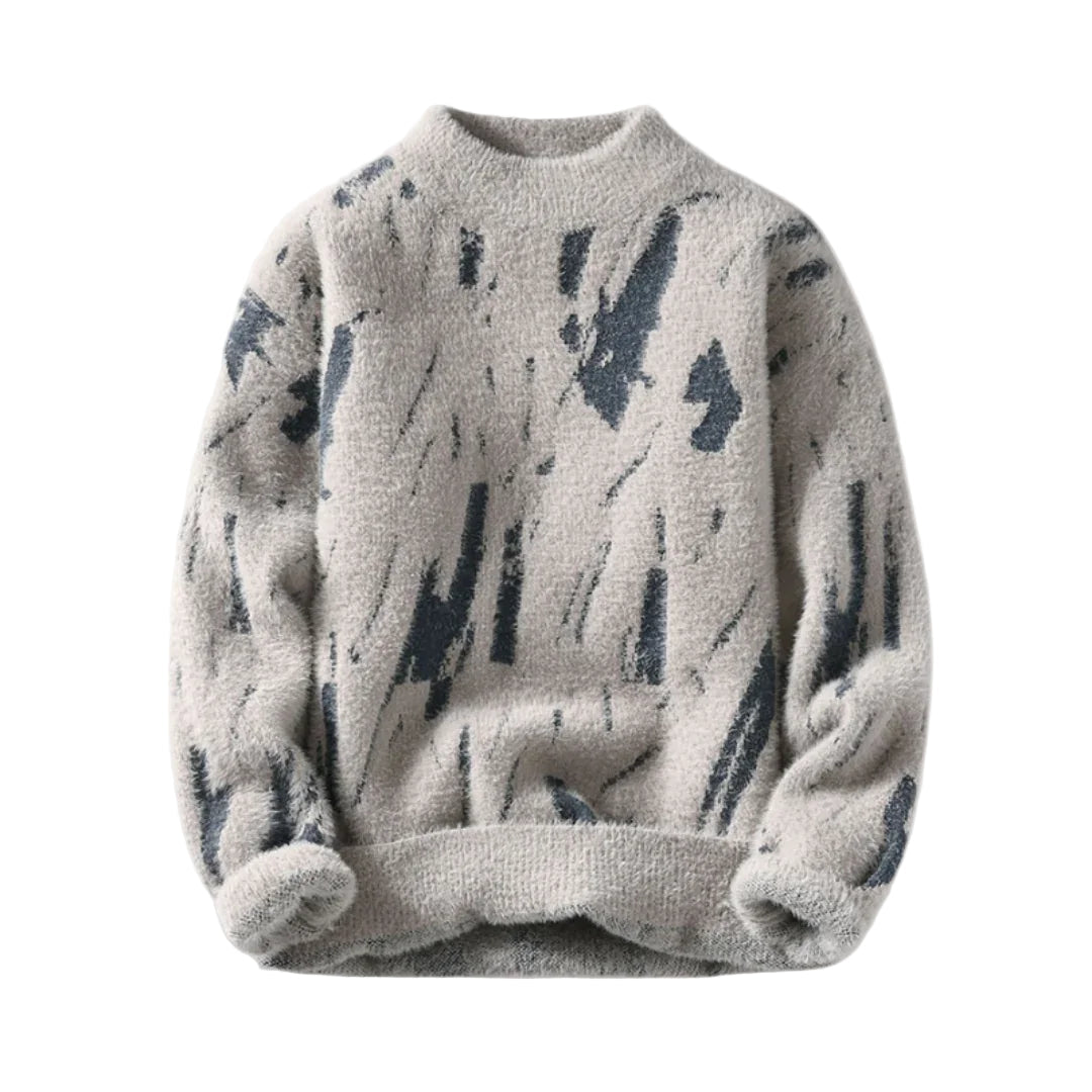 Herregenser med trendy kumønster, perfekt for uformell stil. Avslappet passform og komfortabel.