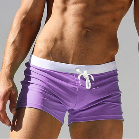 Boardshorts for menn med trykk, for svømming og vannsport, komfortabelt badetøy.