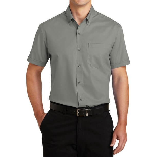 Herrenmode: Rotes Kurzarm Poloshirt mit drei Knöpfen, bequem und atmungsaktiv