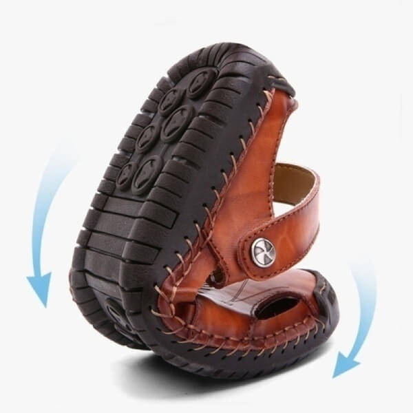 Herren Leder-Sandalen, rutschfest und orthopädisch, perfekt für Outdoor-Abenteuer im Sommer
