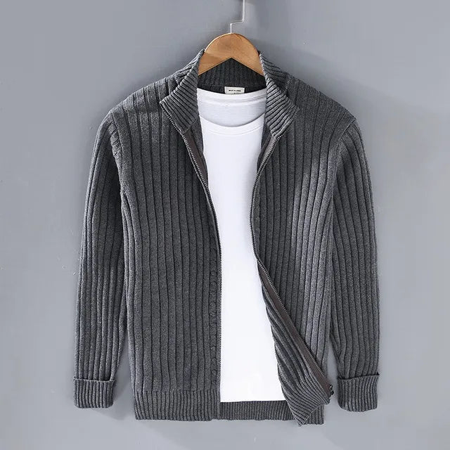 Oversized herre strikkegenser for en urban look, varm fritidsgenser for vinterklær.