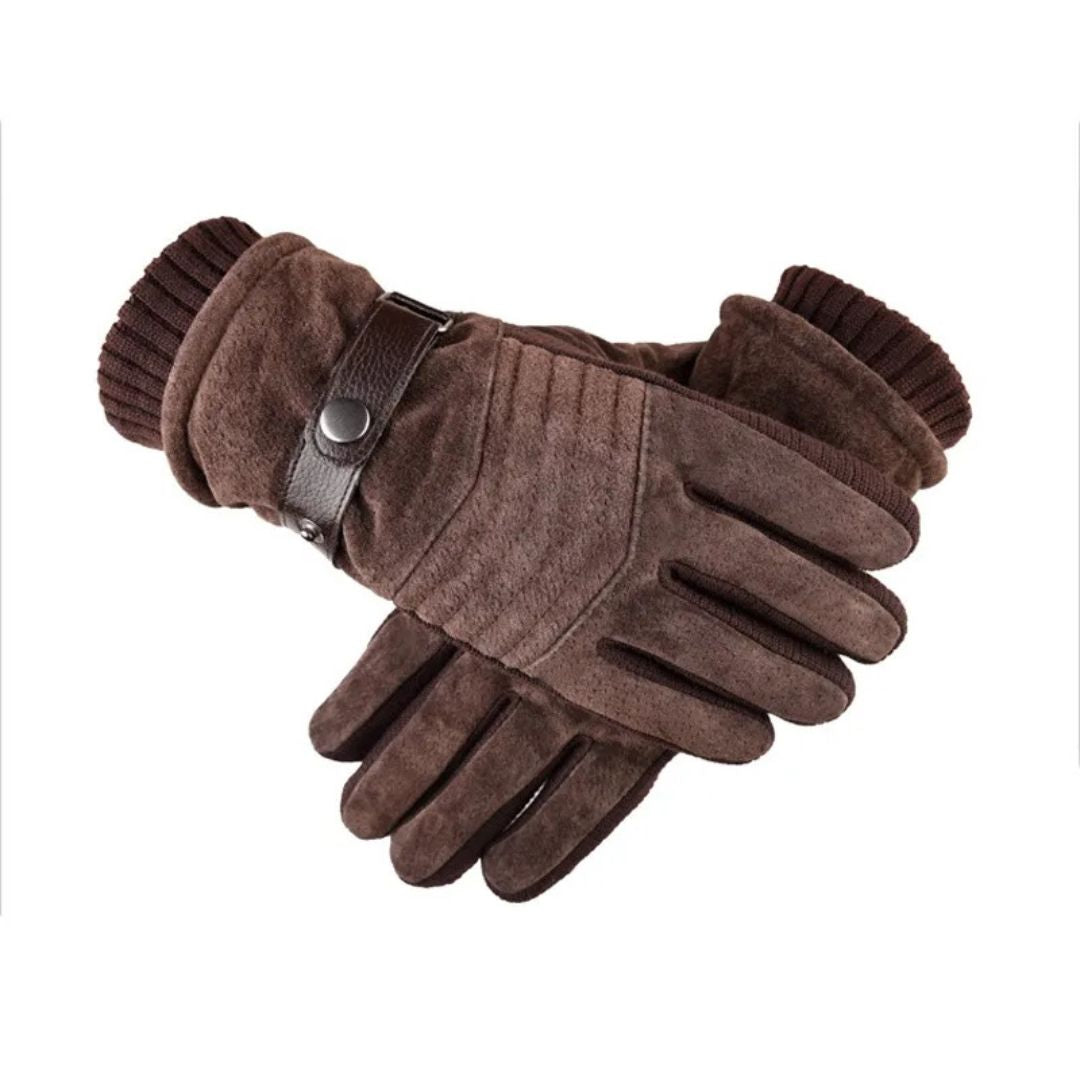 Stylische Herren Winterhandschuhe, schwarz, kältebeständig und touchscreen-kompatibel