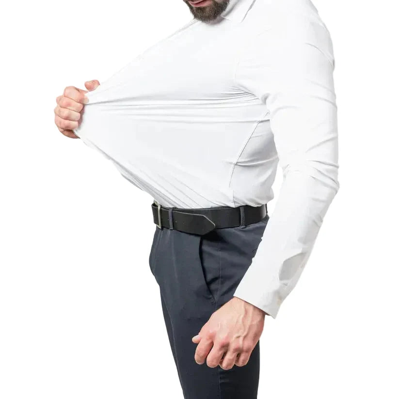 Komfortabel herreskjorte med stretch, ideell for en stilig hverdag.