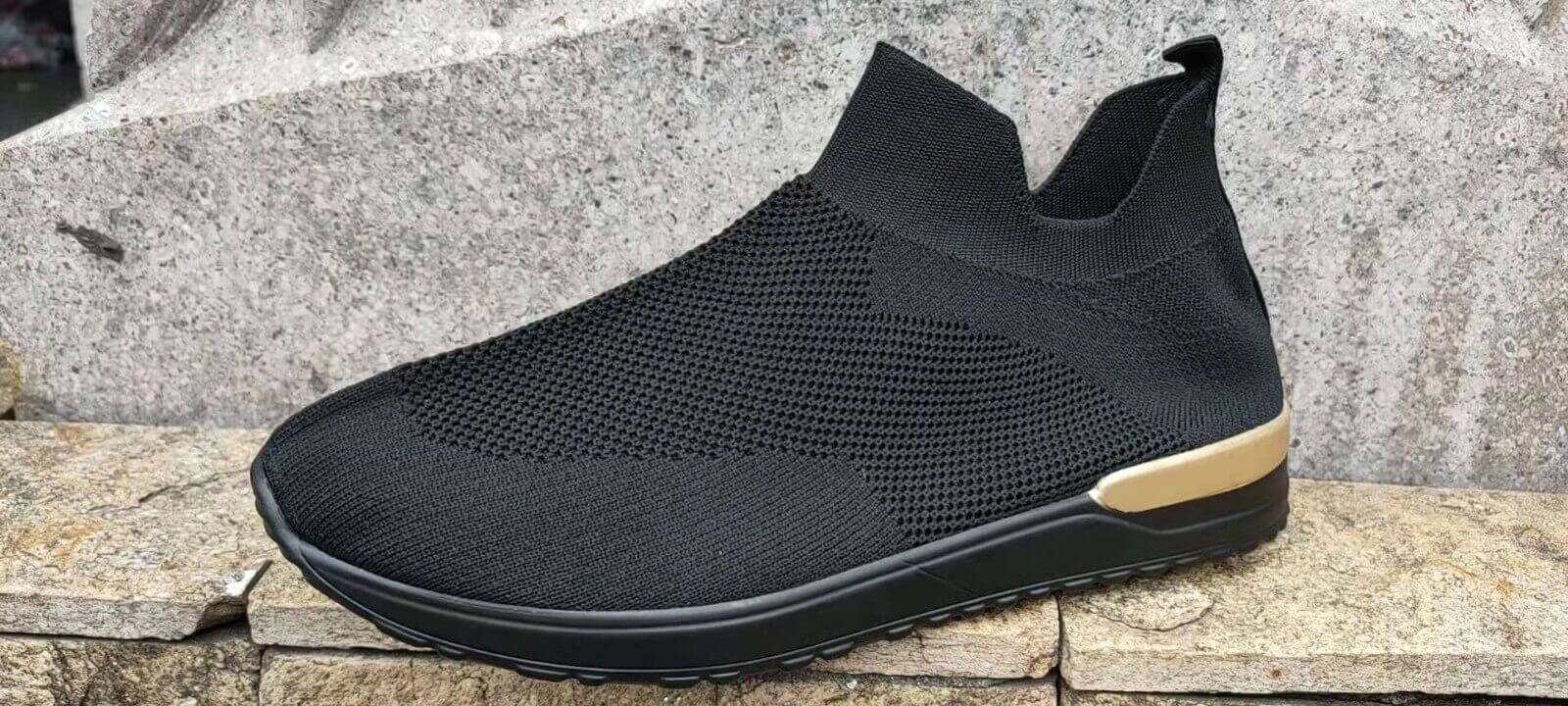 Komfortabelt fottøy: Slip-on herresko, ortopedisk støtte for lange dager og lett gange.