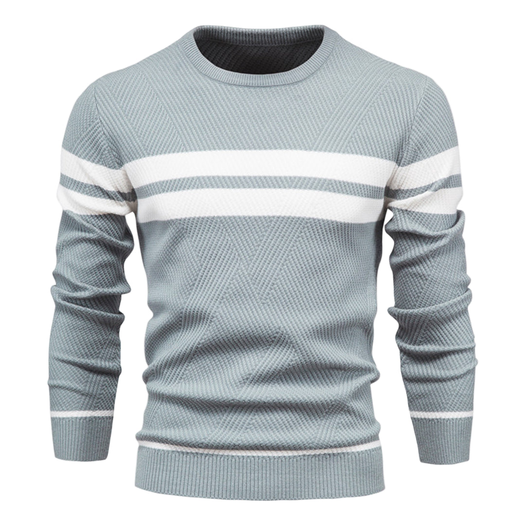 Herresweater o-hals i mykt stoff, perfekt for menn. Komfortabel og moderne genser til hverdagsstil.