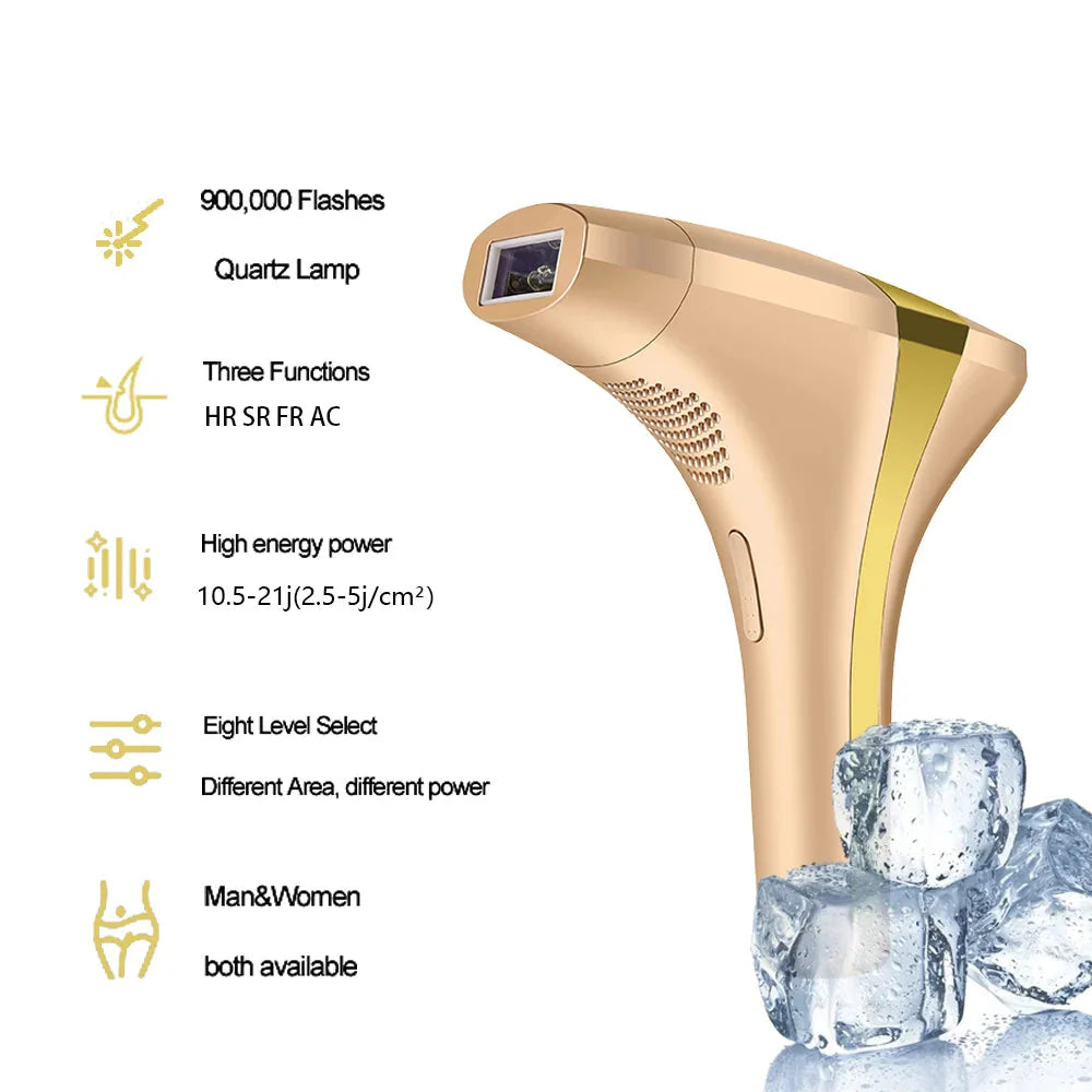 Nærbilde av laser epilator med IPL-lys. Designet for presis og skånsom hårfjerning i ansikt og på kropp.