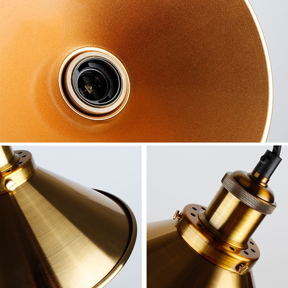 Moderne industriell belysning, justerbar retro pendellampe i svart metall.