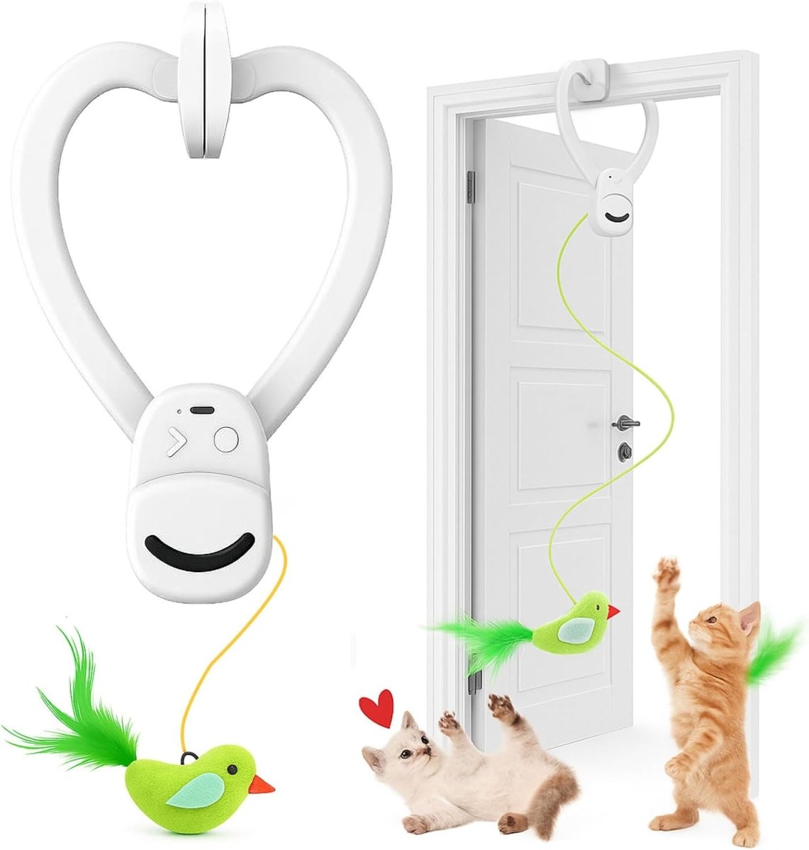 Interaktiv flyvende fugleleke for katter, perfekt for å stimulere jaktinstinktet og gi aktivitet.