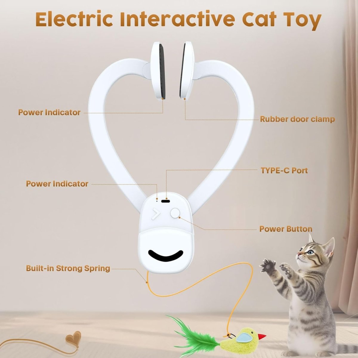 Flyvende fugleleke: en engasjerende interaktiv katteleke som tilfredsstiller kattens jaktinstinkt.